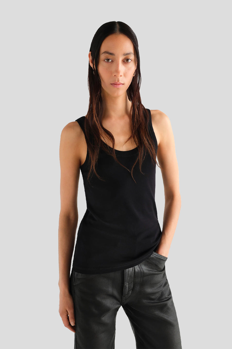 LEMAIRE - TOP RIB TANK NOIR - LE LABO STORE