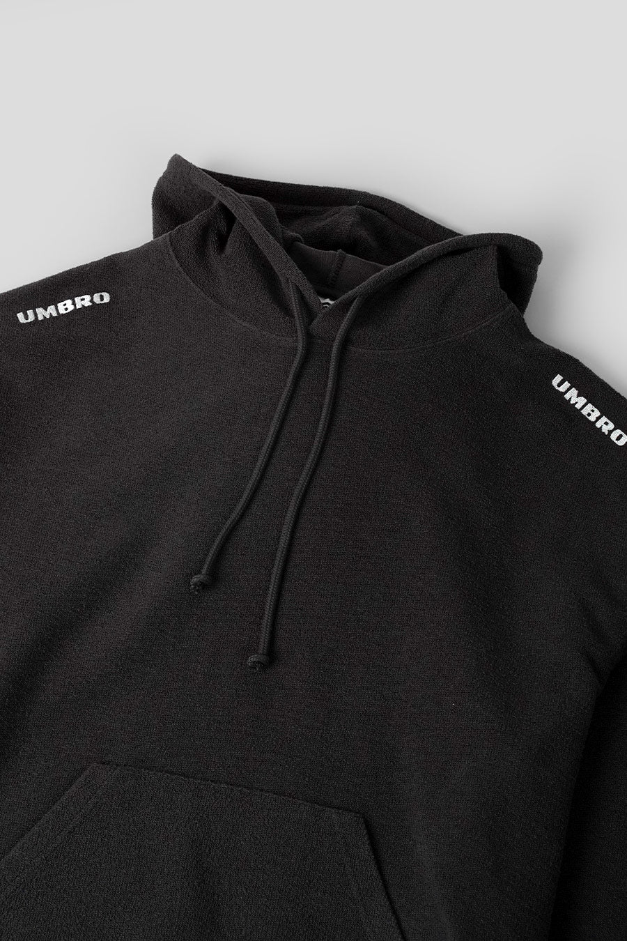 Umbro - WASHED BLACK LASERED MASKED HOODIE - LE LABO STORE