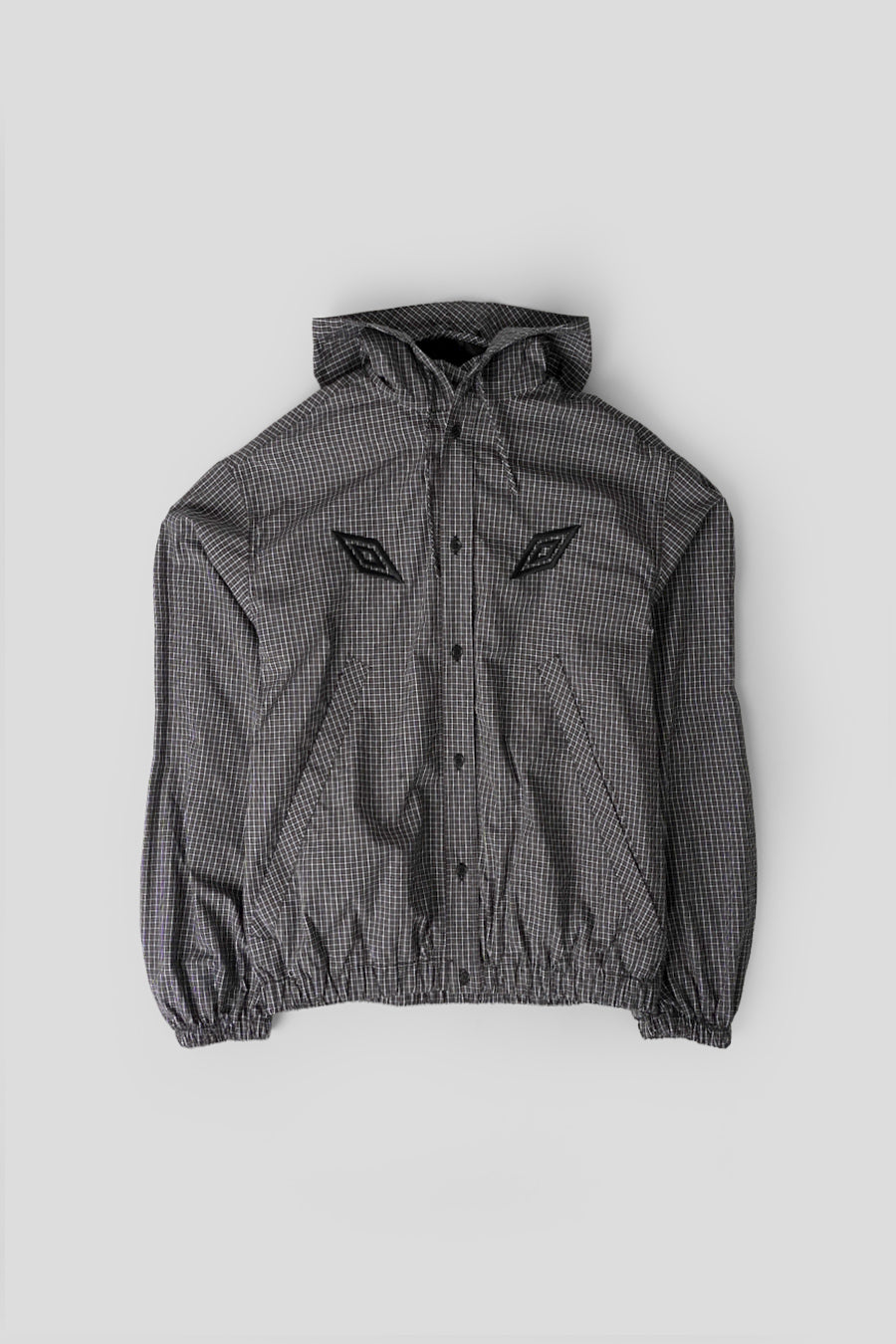 Umbro - BROWN AND WHITE GINGHAM MASKED SHIRT JACKET - LE LABO STORE
