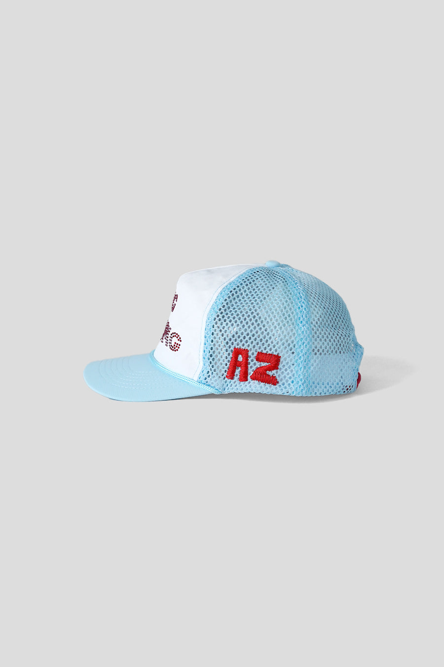 ALEX ZONO - CASQUETTE I DIG RUNNING RHINESTONE TRUCKER BLEU CIEL - LE LABO STORE