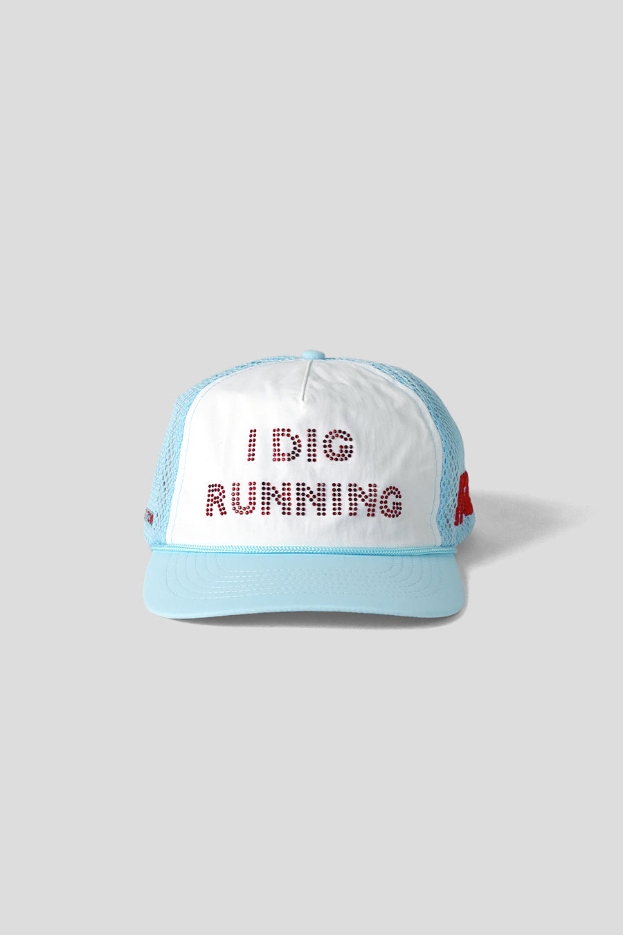ALEX ZONO - CASQUETTE I DIG RUNNING RHINESTONE TRUCKER BLEU CIEL - LE LABO STORE