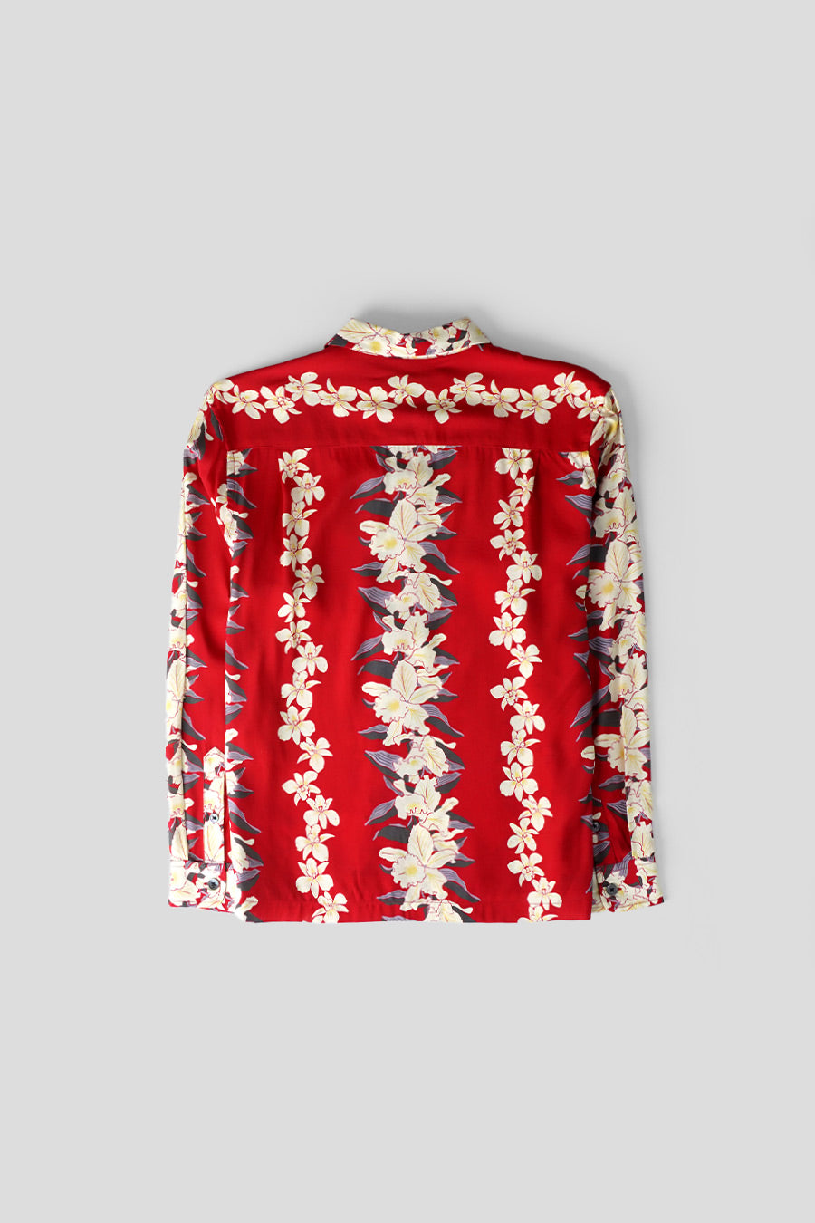 Stussy - CHEMISE MANCHES LONGUES HAWAIIAN FLORAL ROUGE - LE LABO STORE