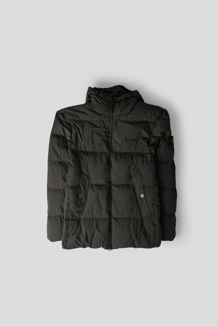 Stone Island - CRINKLE REPS NY HOODED DOWN JACKET BLACK - LE LABO STORE