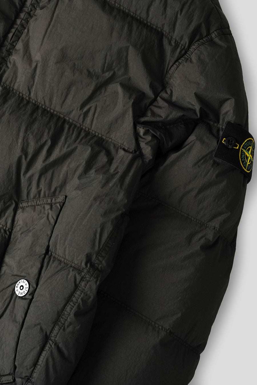 Stone Island - CRINKLE REPS NY HOODED DOWN JACKET BLACK - LE LABO STORE
