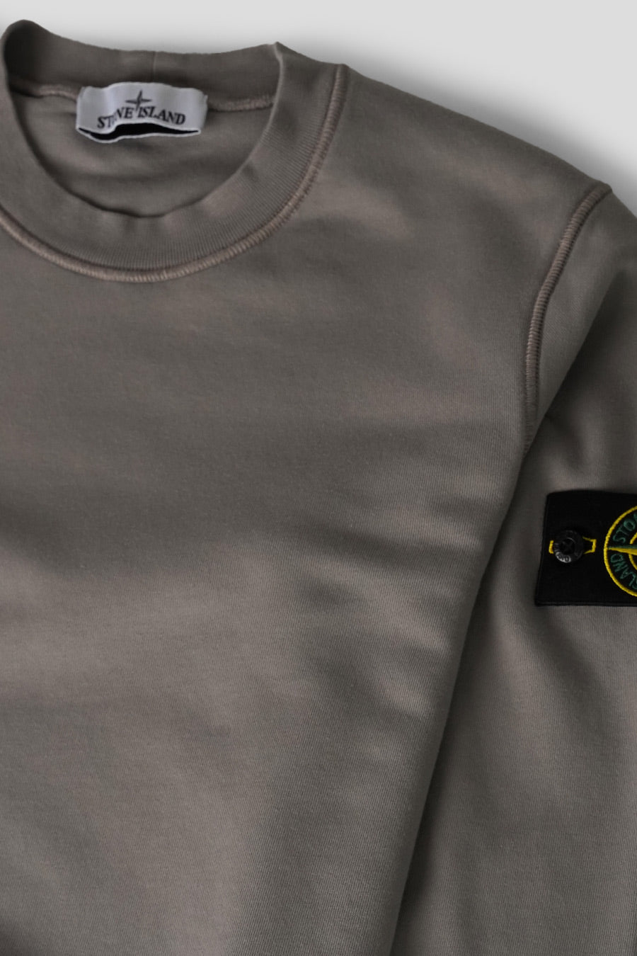 Stone Island - CREWNECK ORGANIC COTTON RAGLAN FLEECE GRIS - LE LABO STORE