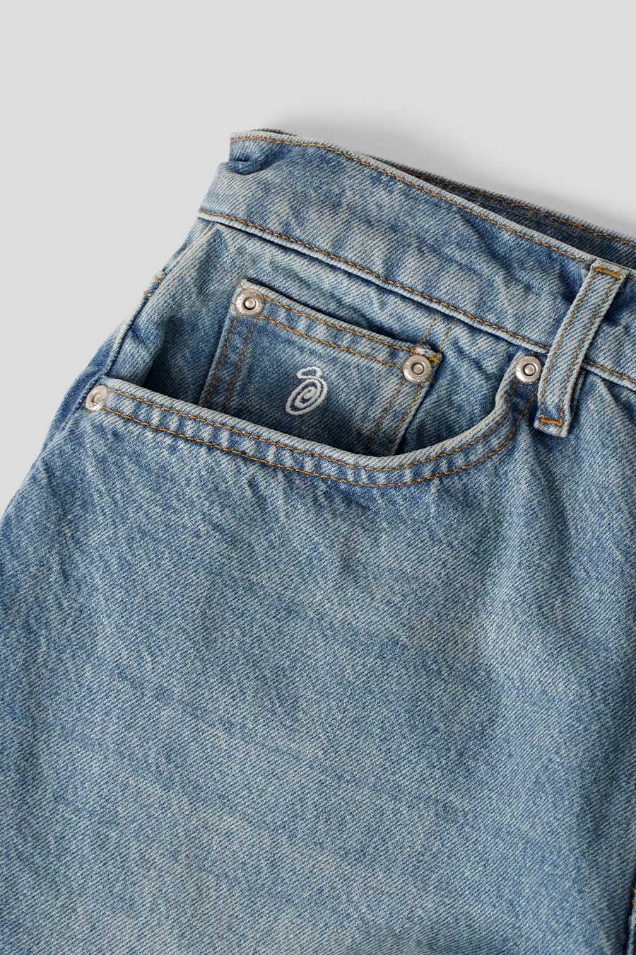 Stussy - BIG OL JEAN DENIM WASHED BLUE - LE LABO STORE