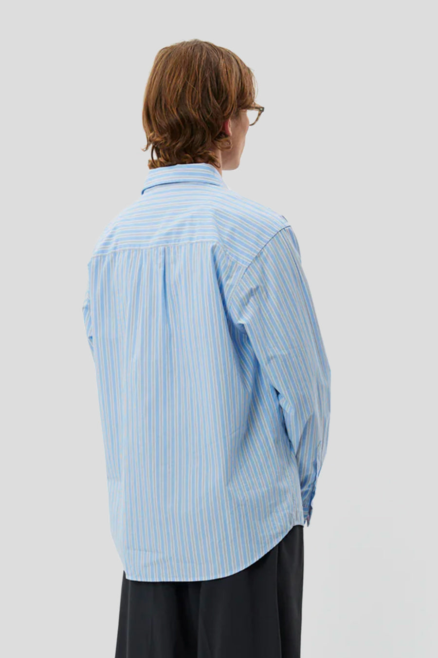 mfpen - NAVY AND WHITE STRIPED DISTANCE SHIRT - LE LABO STORE