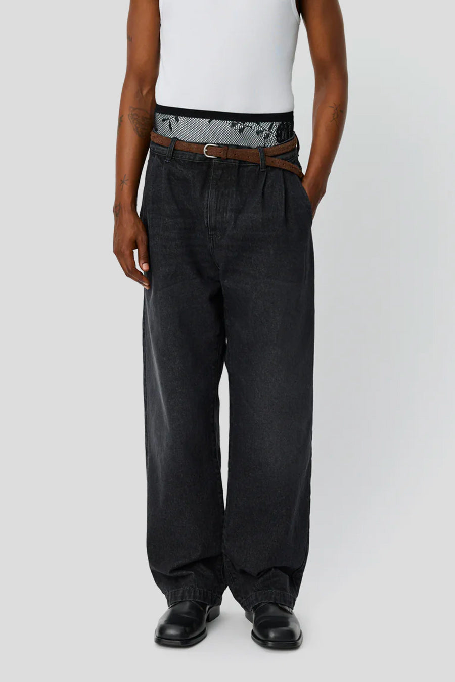 mfpen - FADED BLACK BIG JEANS  - LE LABO STORE