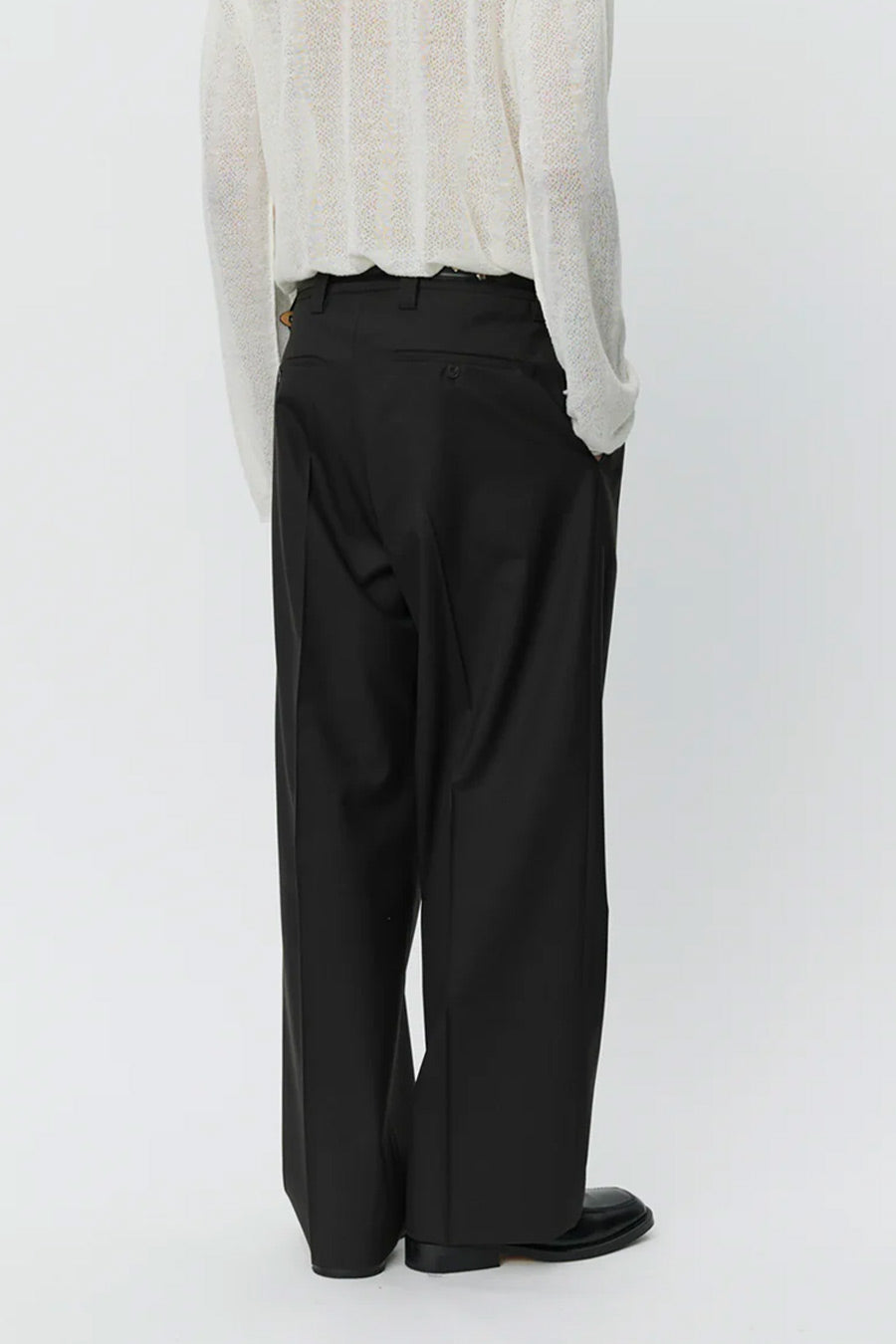 mfpen - PANTALON CLASSIQUE EN LAINE CAFÉ - LE LABO STORE