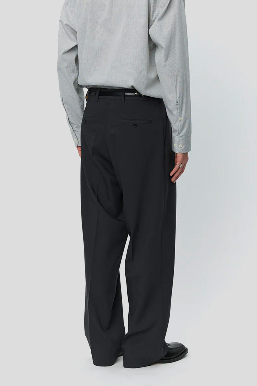 mfpen - PANTALON CLASSIQUE EN LAINE GRIS FONCÉ - LE LABO STORE