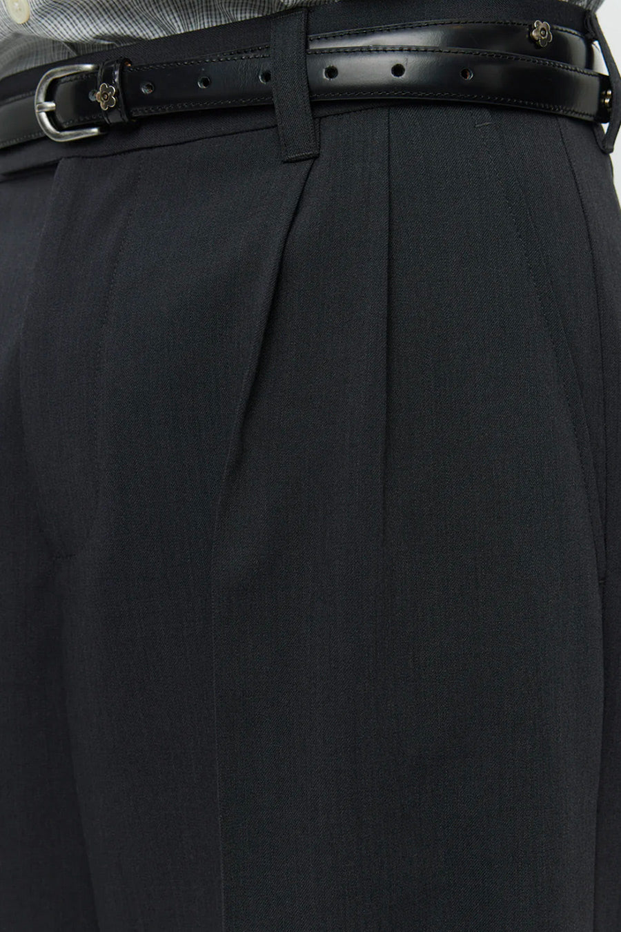 mfpen - PANTALON CLASSIQUE EN LAINE GRIS FONCÉ - LE LABO STORE