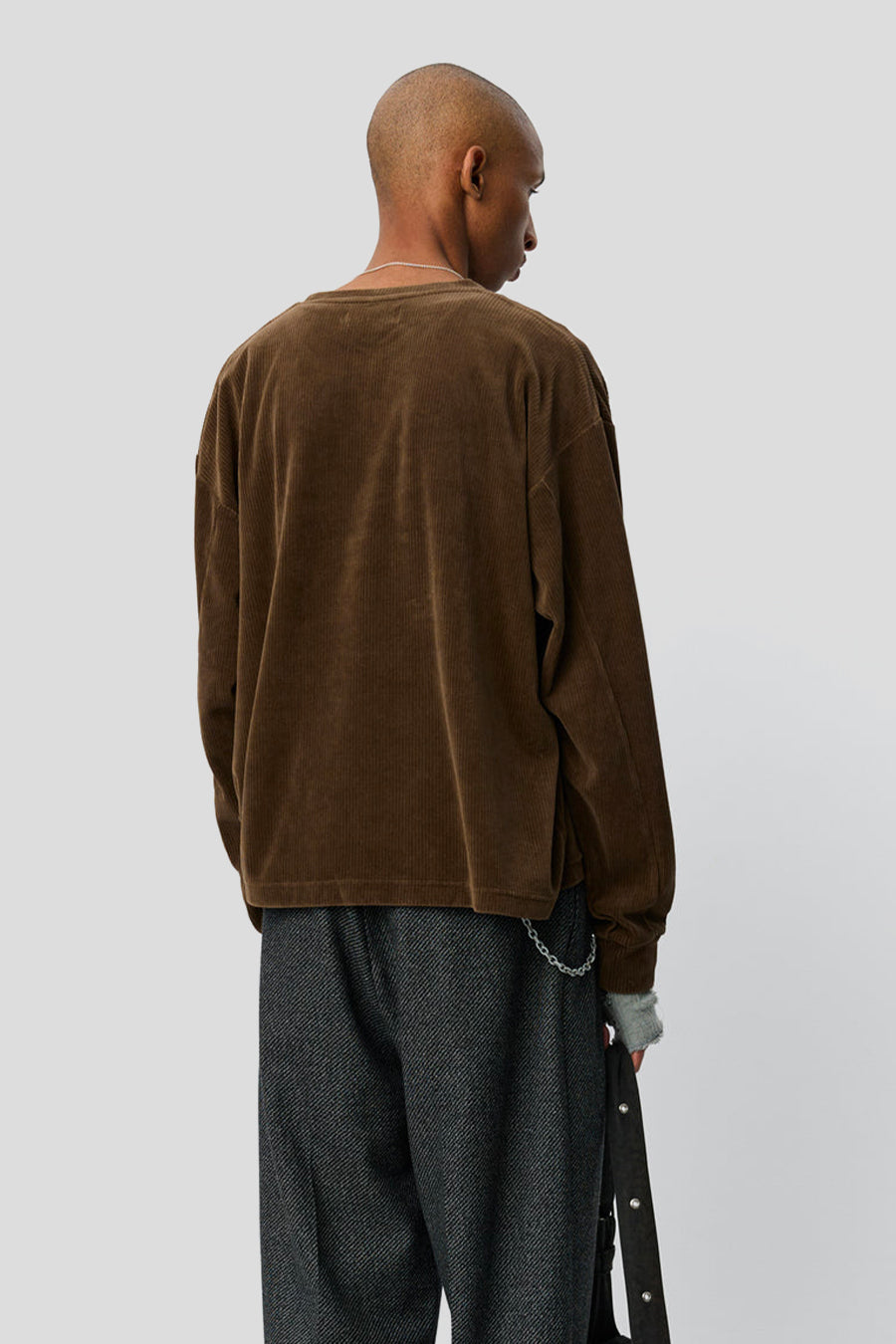 mfpen - T-SHIRT MANCHES LONGUES RELAXED MARRON - LE LABO STORE