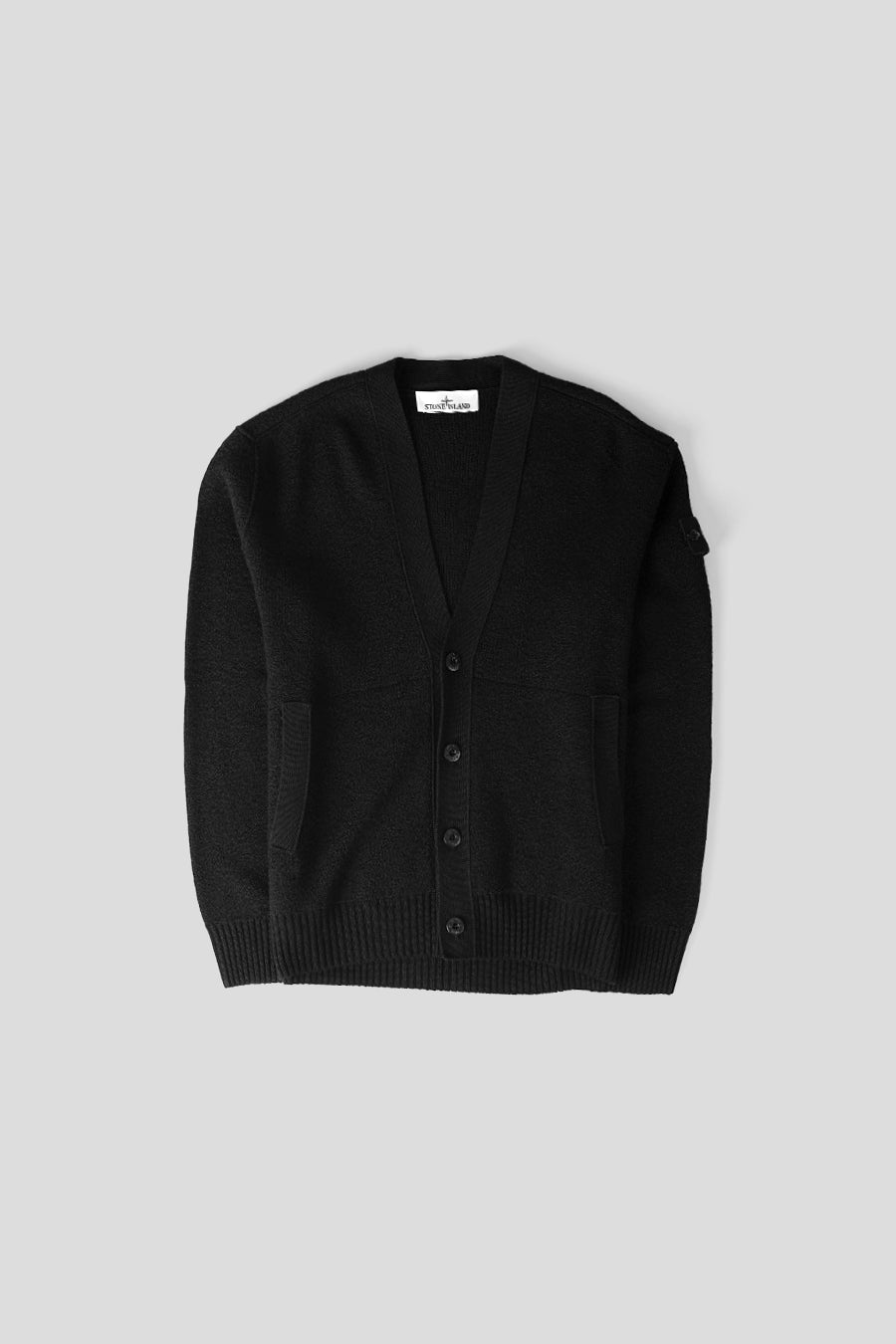 Stone Island - CARDIGAN PURE RWS WOOL NOIR - LE LABO STORE
