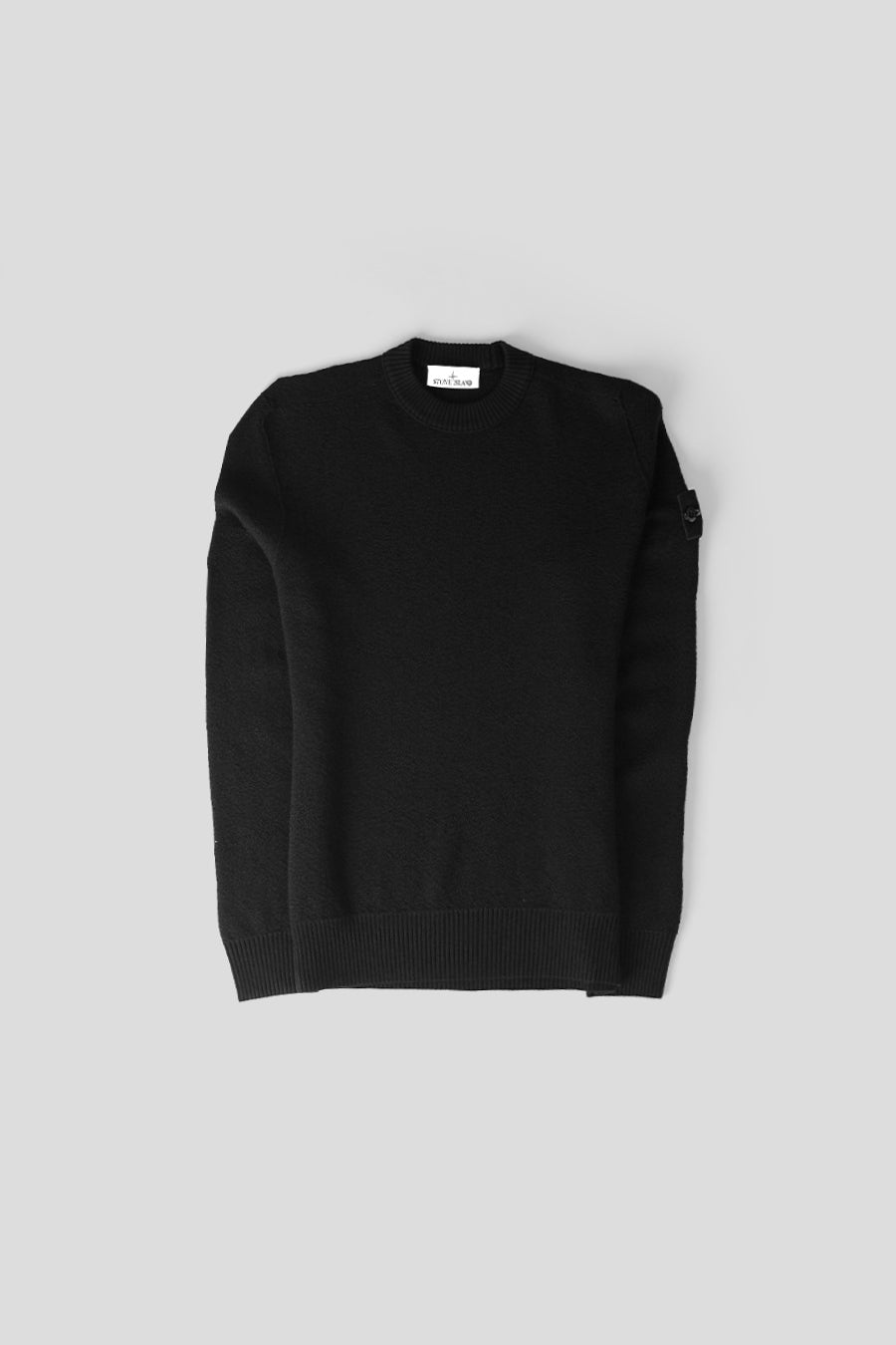 Stone Island - PULL COL RAS-DU-COU PURE RWS WOOL NOIR - LE LABO STORE