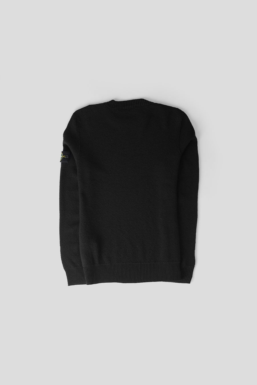 Stone Island - PULL COL RAS-DU-COU PURE RWS WOOL NOIR - LE LABO STORE