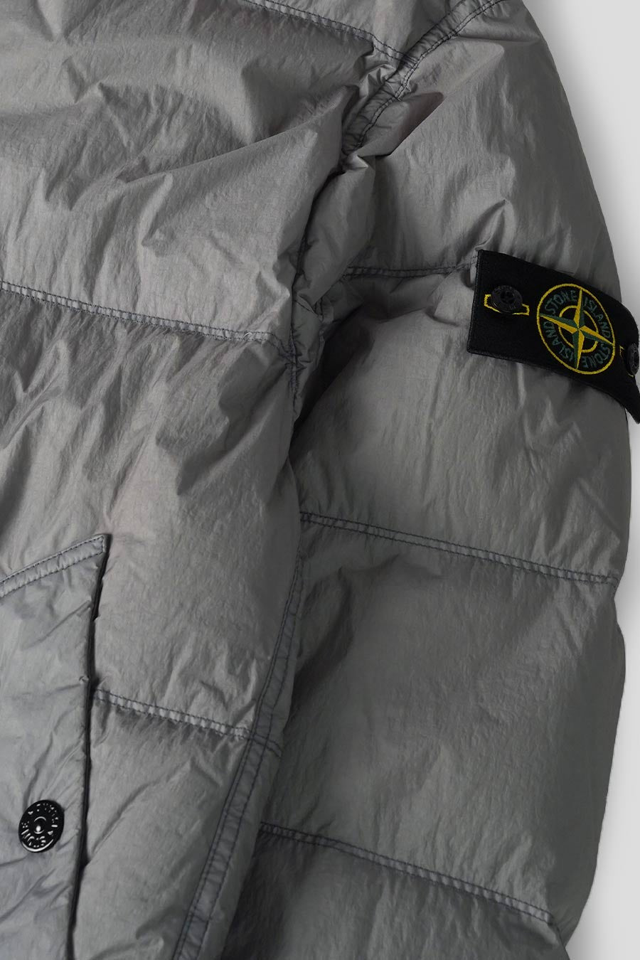 Stone Island - DOUDOUNE CRINKLE REPS NY HOODED GRISE - LE LABO STORE