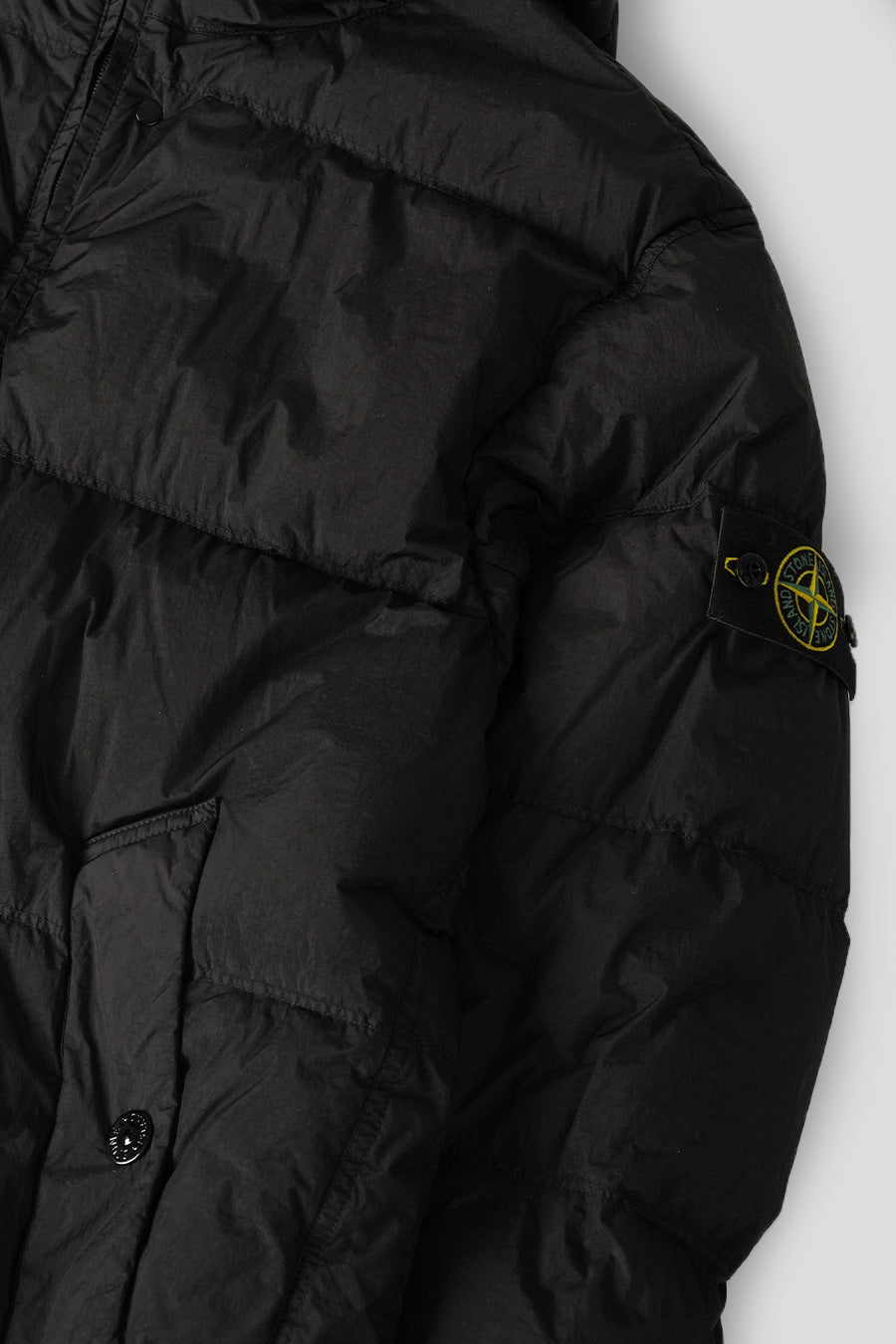 Stone Island - DOUDOUNE CRINKLE REPS NY HOODED NOIRE - LE LABO STORE