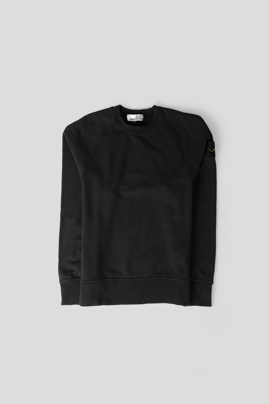 Stone Island - CREWNECK ORGANIC COTTON FLEECE NOIR - LE LABO STORE