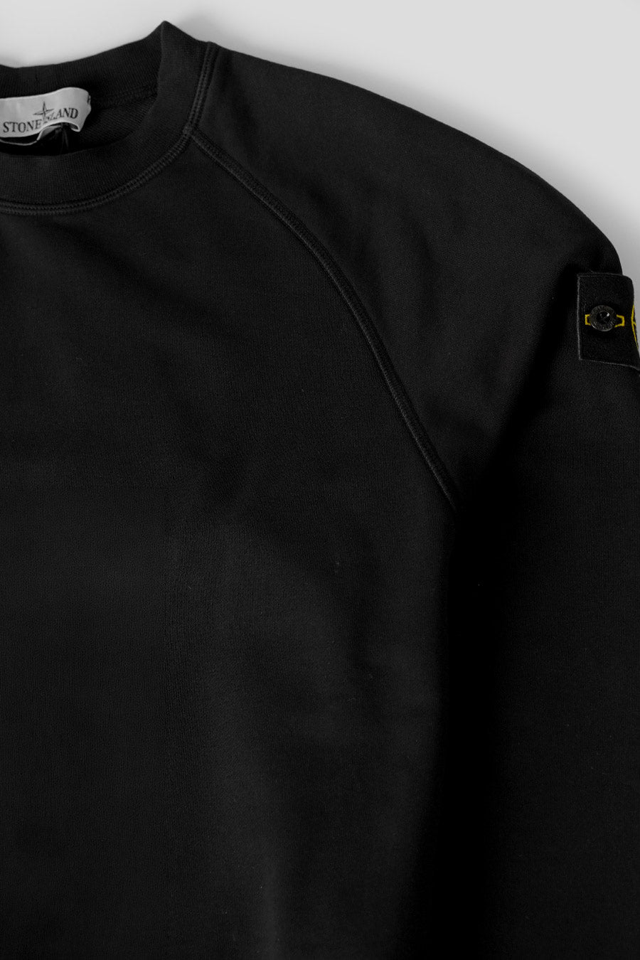 Stone Island - CREWNECK ORGANIC COTTON FLEECE NOIR - LE LABO STORE
