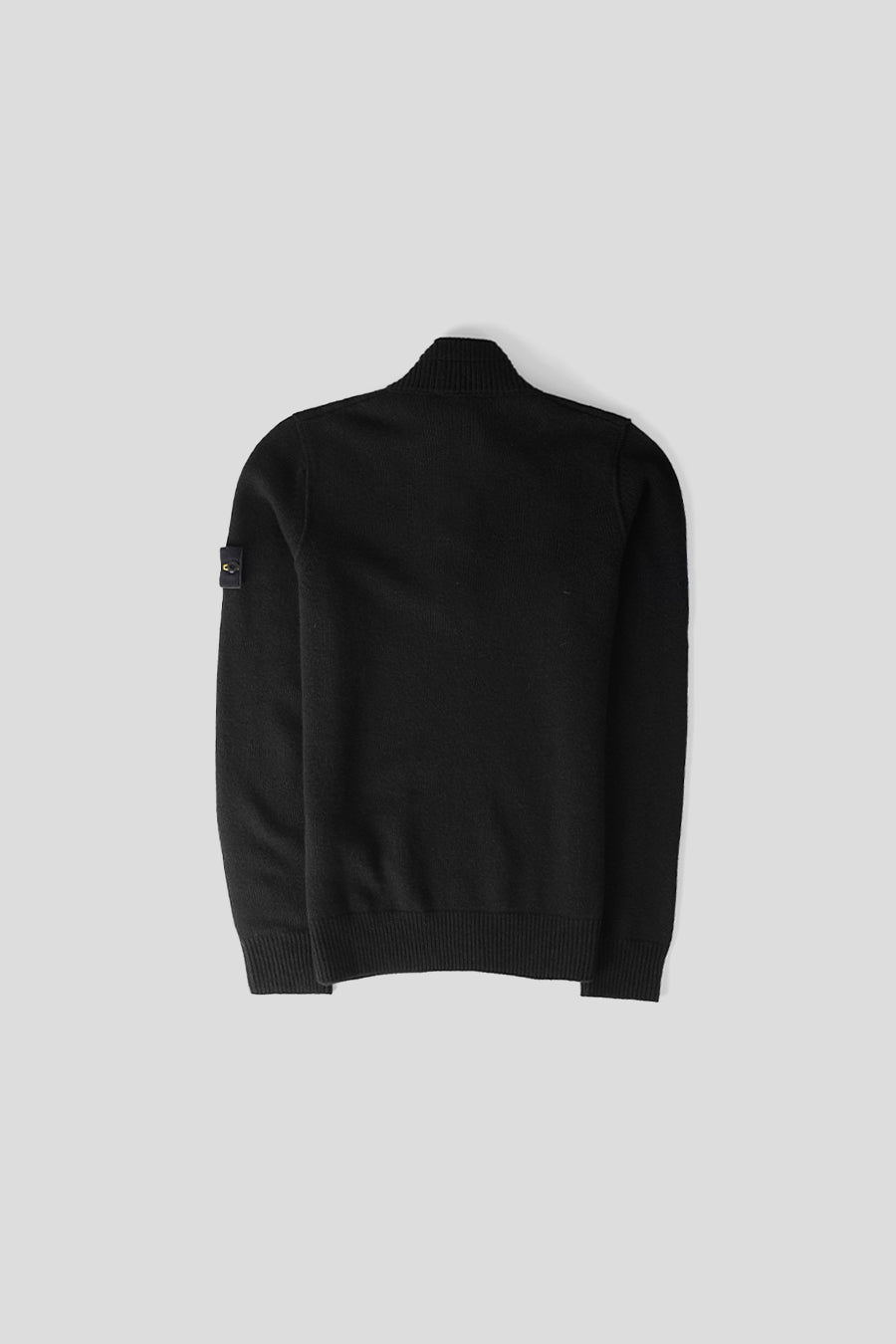 Stone Island - PULL À COL BOUTON LAMBSWOOL NOIR - LE LABO STORE