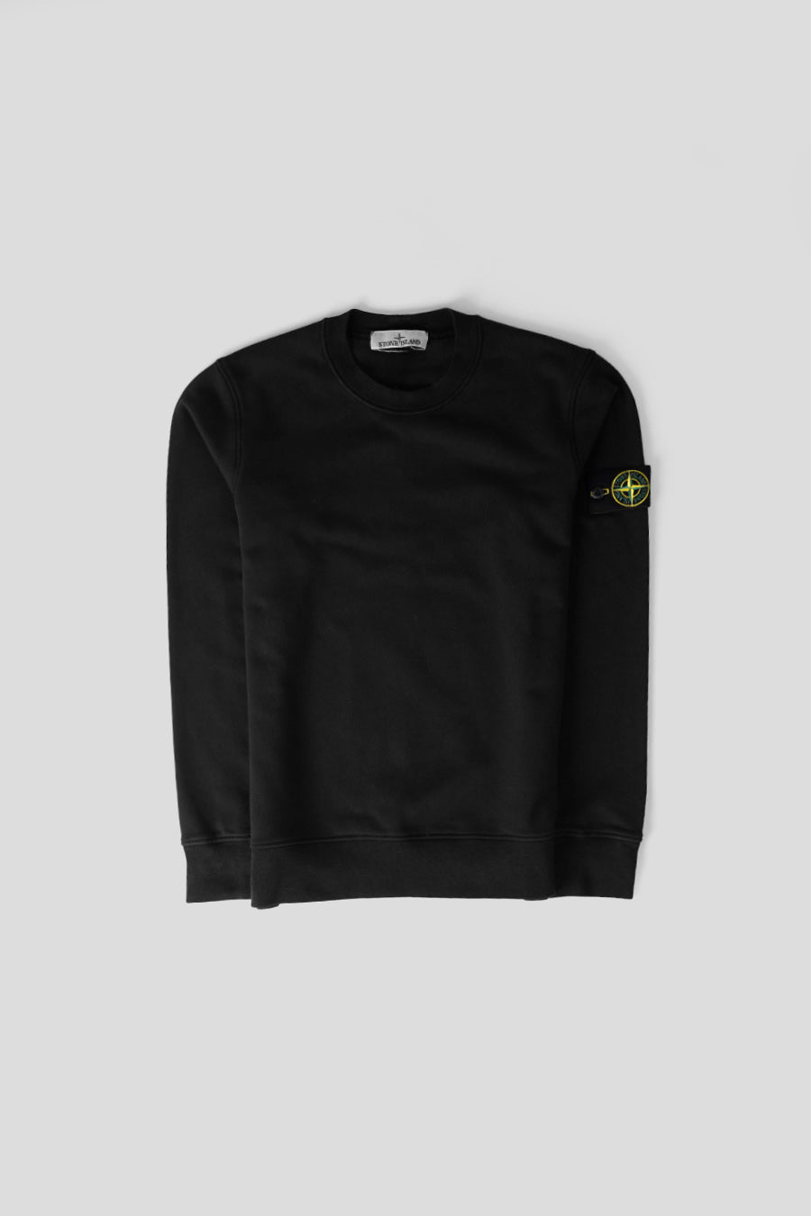 Stone Island - CREWNECK ORGANIC COTTON RAGLAN FLEECE NOIR - LE LABO STORE