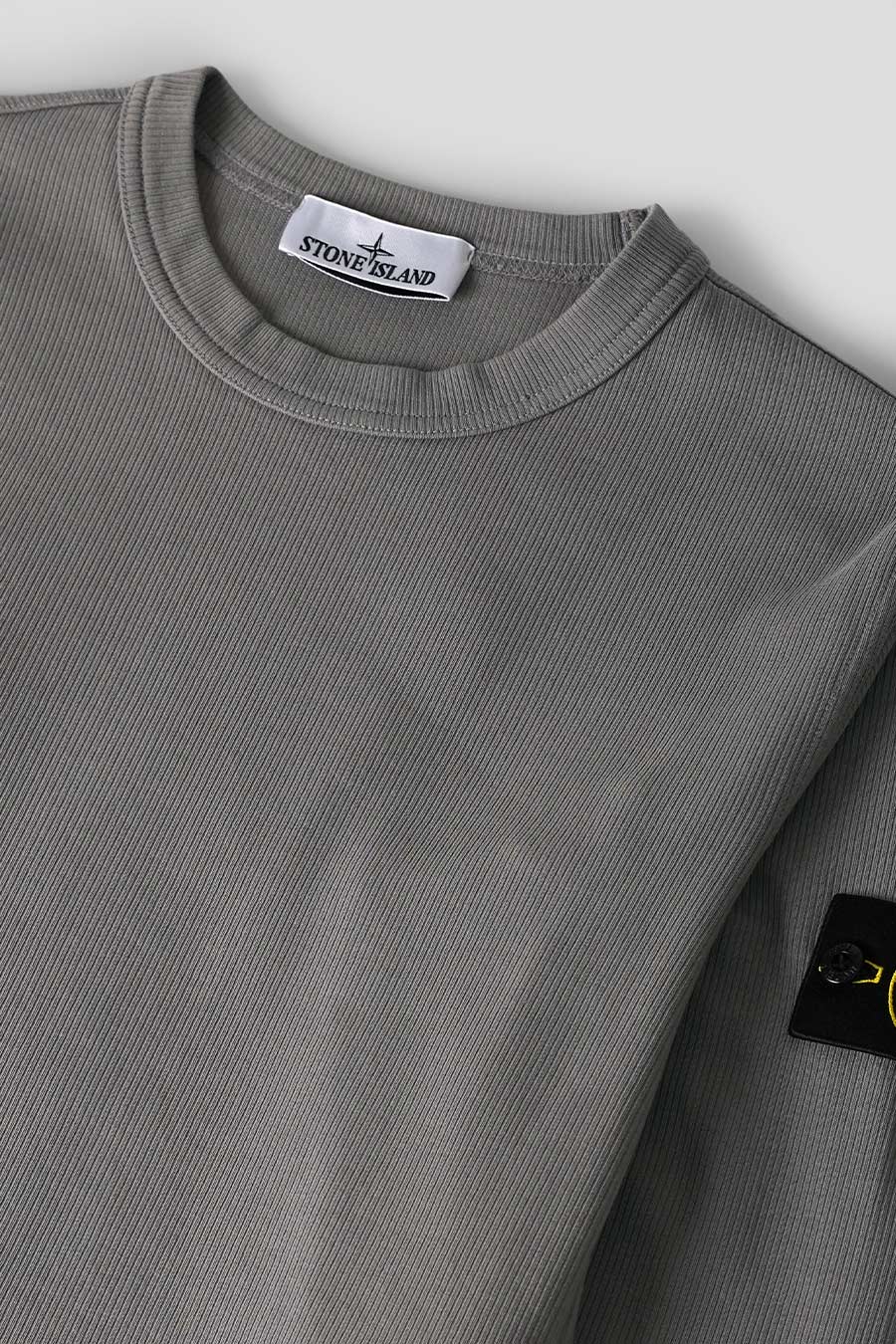 Stone Island - PULL ORGANIC COTTON INTERLOCK GRIS - LE LABO STORE