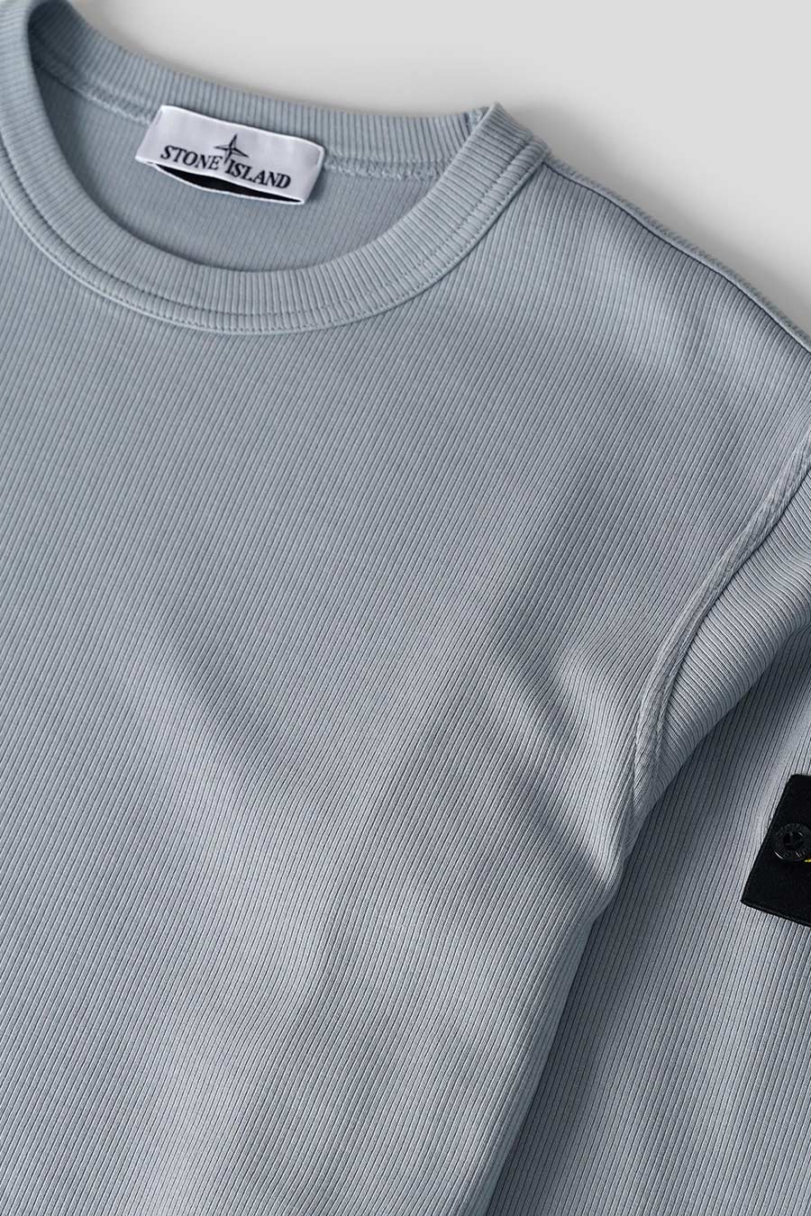 Stone Island - ORGANIC COTTON INTERLOCK PULLOVER LIGHT BLUE - LE LABO STORE