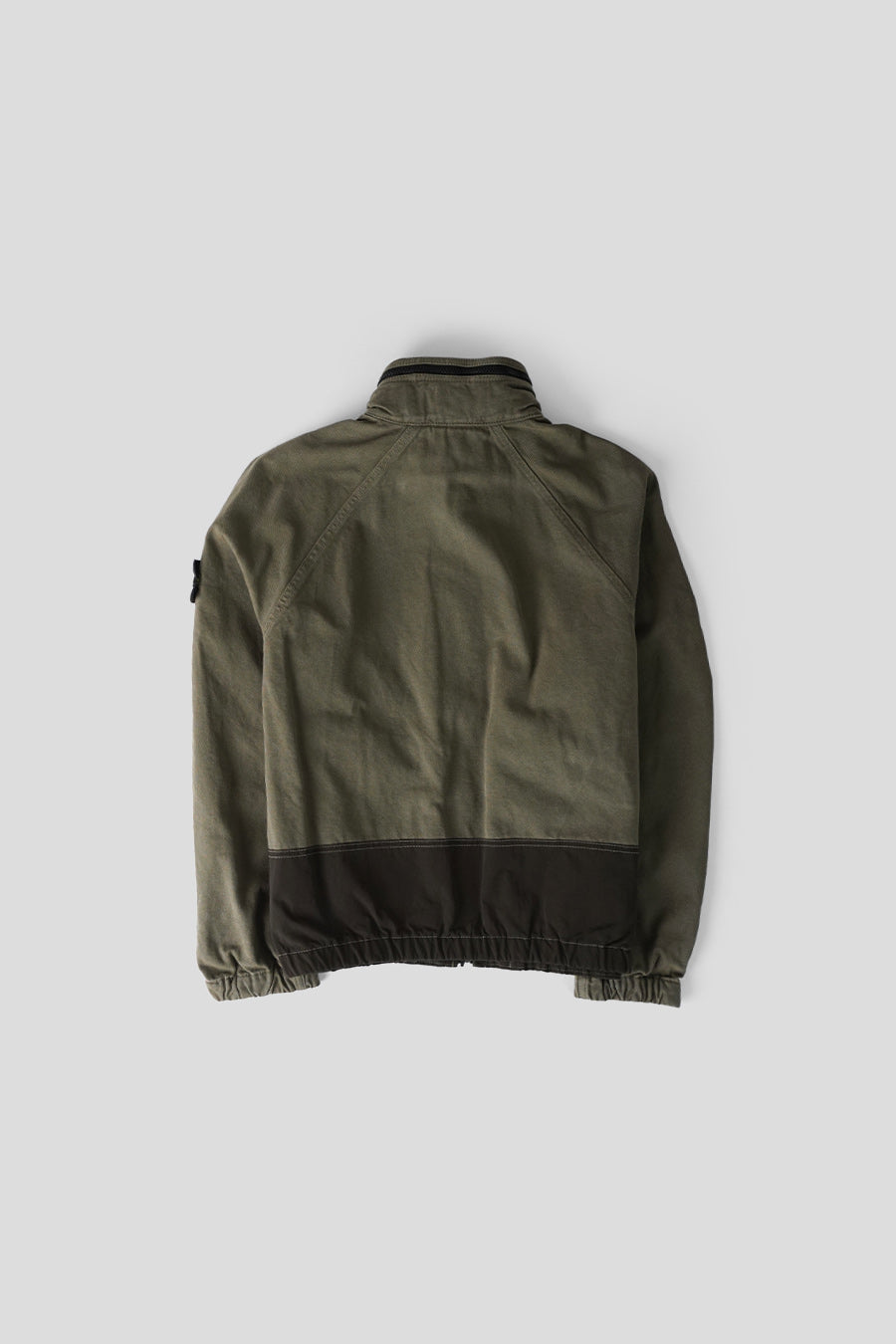 Stone Island - OVERSHIRT ORGANIC PANAMA COTTON NYLON MILITARY GREEN - LE LABO STORE
