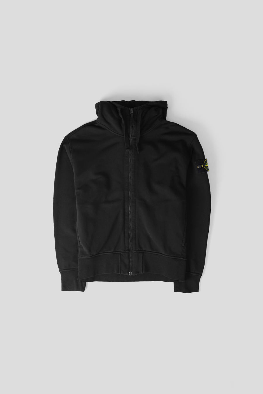 Stone Island - HOODIE ZIP ORGANIC COTTON NOIR - LE LABO STORE