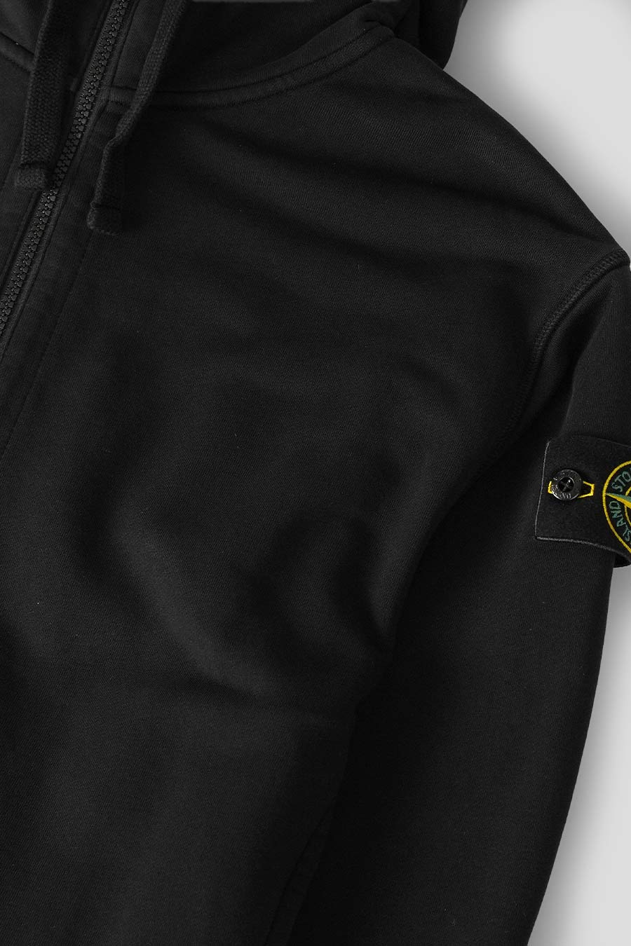 Stone Island - HOODIE ZIP ORGANIC COTTON NOIR - LE LABO STORE