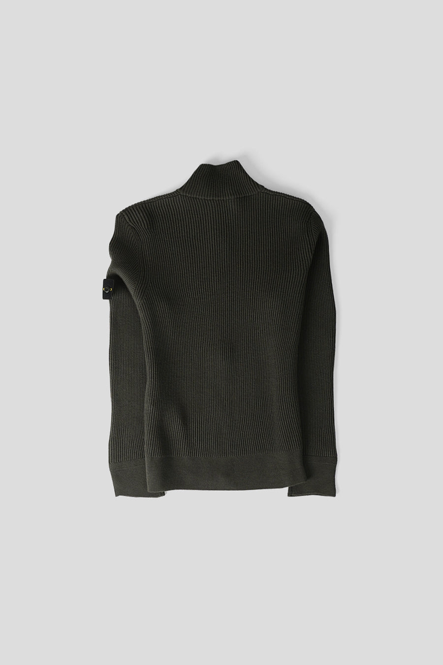Stone Island - CARDIGAN ZIP FULL RIB RWS WOOL GRIS CHARBON - LE LABO STORE