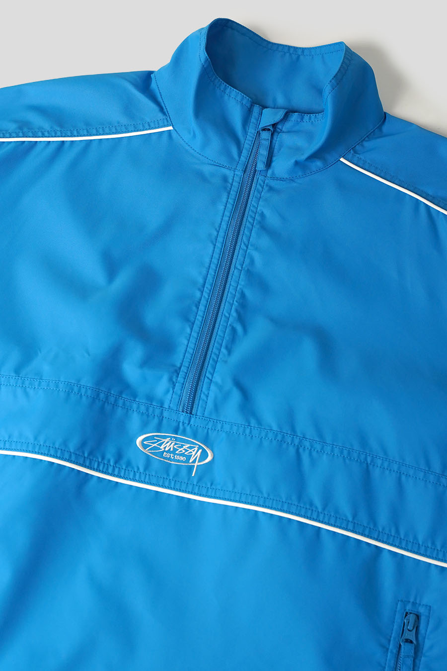 Stussy - VESTE LIGHTWEIGHT PULLOVER BLEUE - LE LABO STORE