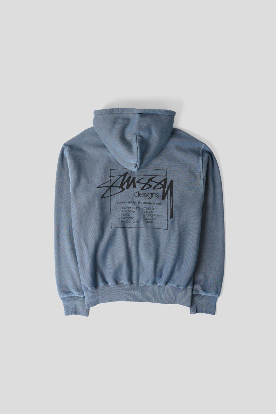 Stussy - MODERN AGE PIG. DYED ZIP HOOD NAVY - LE LABO STORE