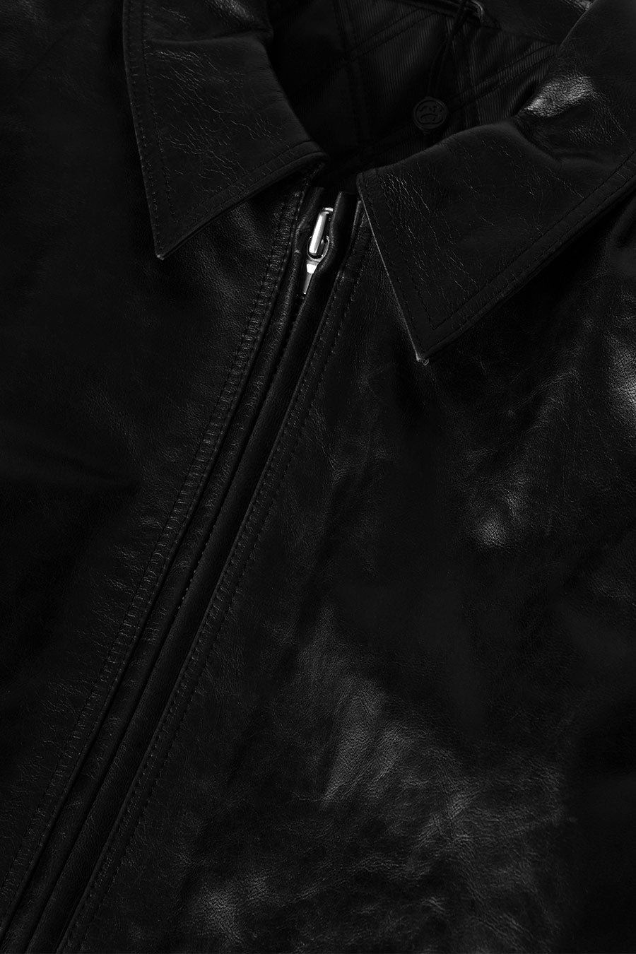 Stussy - BLACK GARAGE LEATHER JACKET - LE LABO STORE